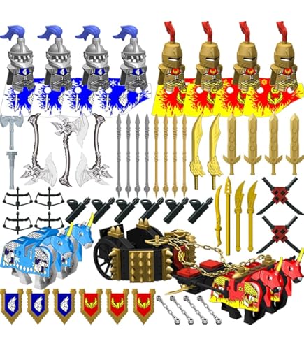 Amazon.com: MOOXI 64Pcs Medieval Knight Weapon Package Accessories